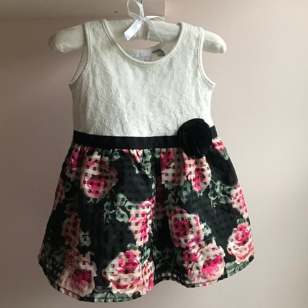 The Children's Place White Lace and Floral Dress